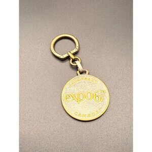 Expo 67 Montreal Brass Souvenir Keychain – 1967 World’s Fair